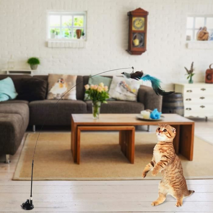 GOHHME Lot De 15 Jouets Interactifs Pour Chat Avec Plume