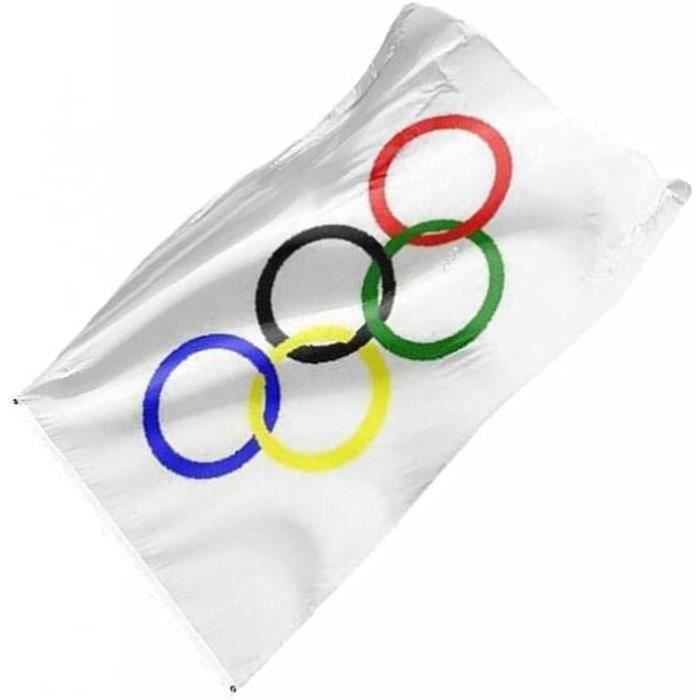 Jeux drapeau olympique équipe bannière olympics drapeau olympiques jeu drapeau  drapeau polyester cinq anneaux bannière olympi [43] - Cdiscount Maison