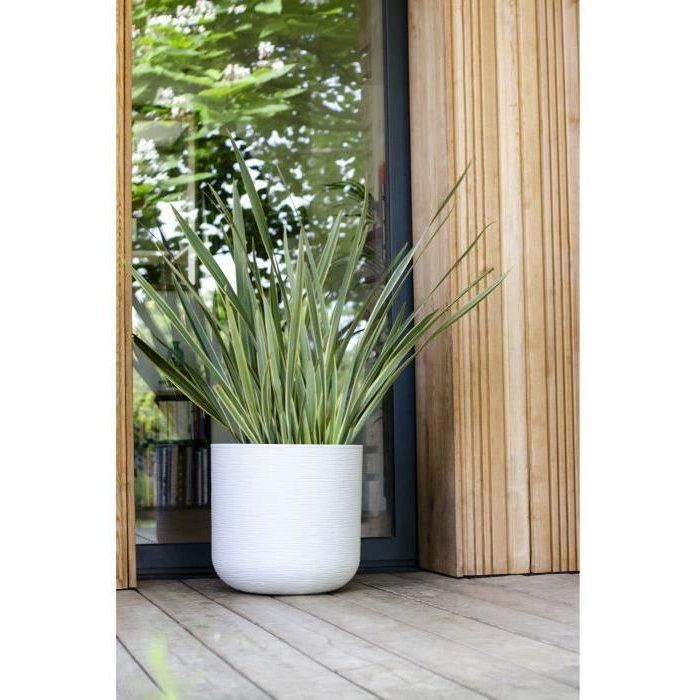 Plant pot EDA Graphit Circular White Ø 50 cm