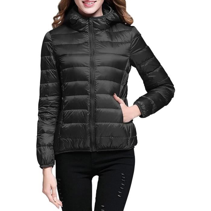 Doudoune legere femme noire sale