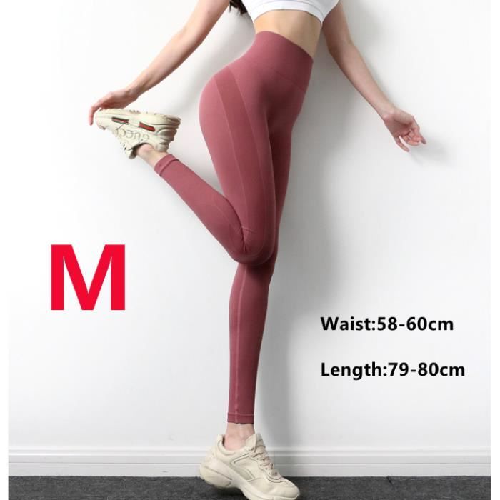 Pantalon de Sudation Femme Legging,Legging Compression Anti-Cellulite,Slim  Fit Pantalon de Yoga,Taille Haute Pants Butt Lifter,M rose - Cdiscount Sport