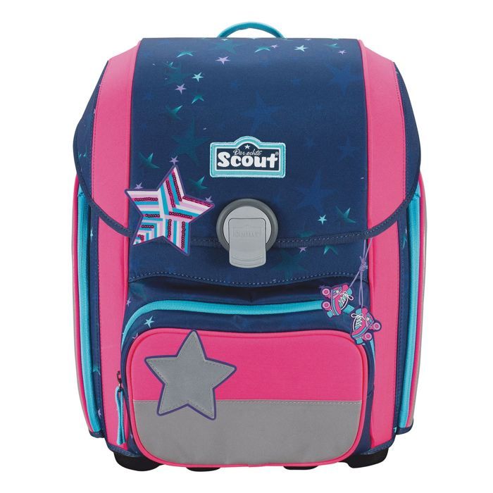 SCOUT Basic Genius Set 4-teilig – Schulranzen Set Mit Federmäppchen, Sportbeutel & Schlampermäppchen, In Space Design