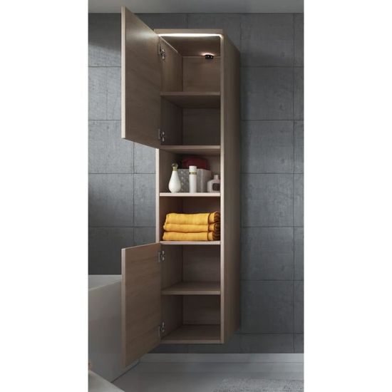 Armoire De Rangement De Paso Hauteur 160 Cm Chene Clair Sonoma Meuble De Rangement Haut Placard Meuble De Salle