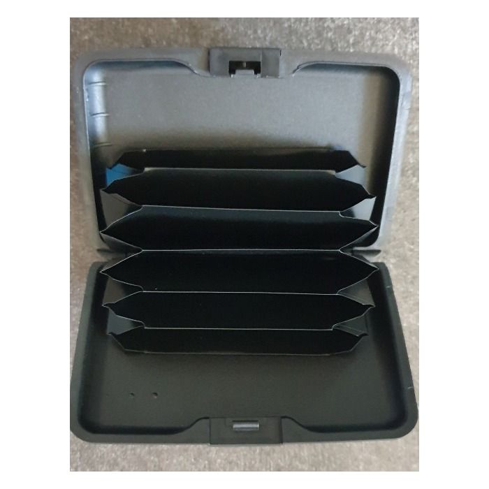 Porte-carte Anti-piratage RFID - En Aluminium Bleu - Protection Pour Carte Bancaire Et Fidélité - Neuf