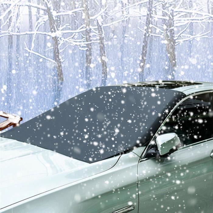 Couverture Pare-brise Voiture Magnétique 225x164cm - Avec Housses De Rétroviseurs - Protection Hiver (neige, Givre) Et été (soleil)