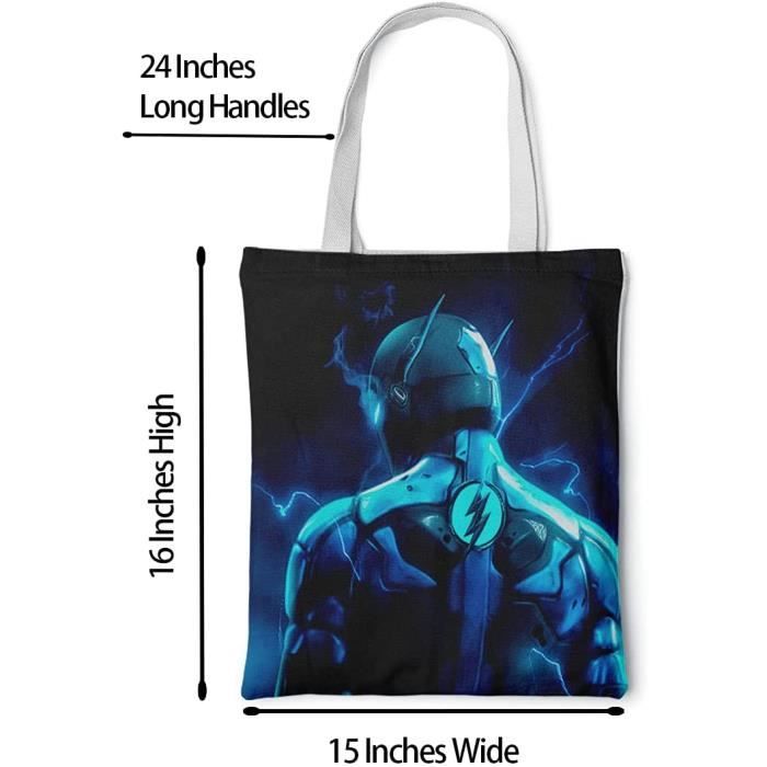 Sacs fourre tout en toile pour femme The Flash superhero Cabas en