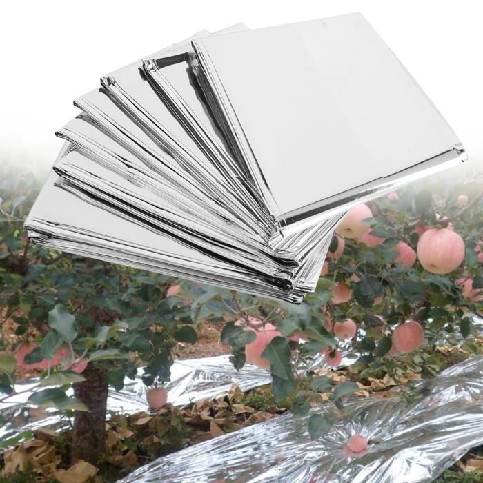 Lot De 6 Feuilles Film Mylar Réfléchissant Argenté HUIKJI 213 X 139 Cm - Idéal Pour Booster La Croissance Des Plantes En Serre Et Jardin Intérieur