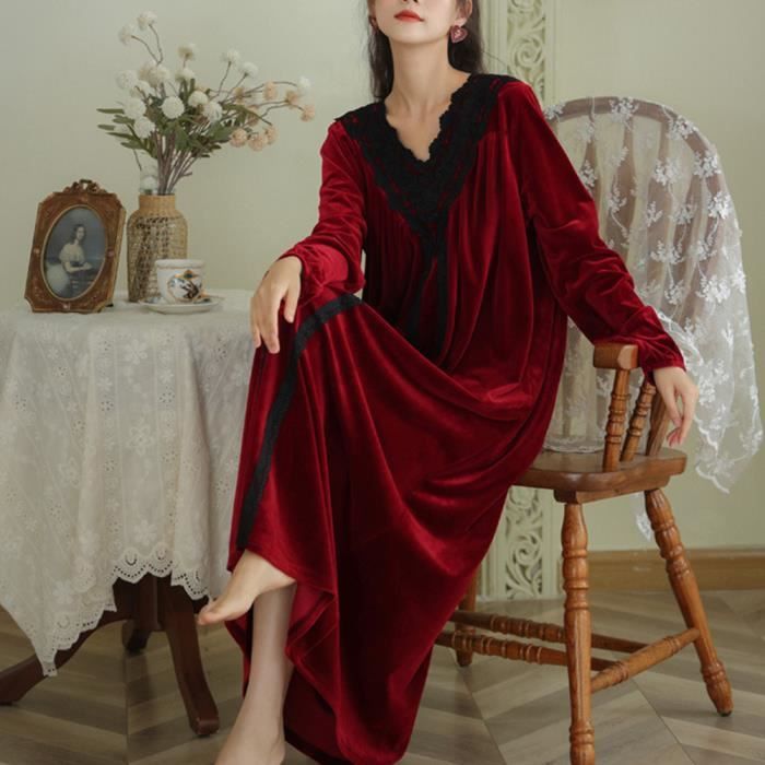 Chemise de nuit velours femme store