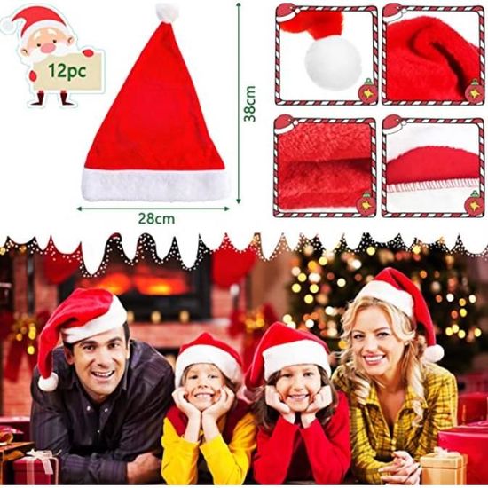 Bonnet De Noël Tricoté - Lot De 2 (adulte + Enfant), Motif Père Noël Rouge Et Blanc, Boules Blanches, Chaud Et élastique - Pour Photos De Famille