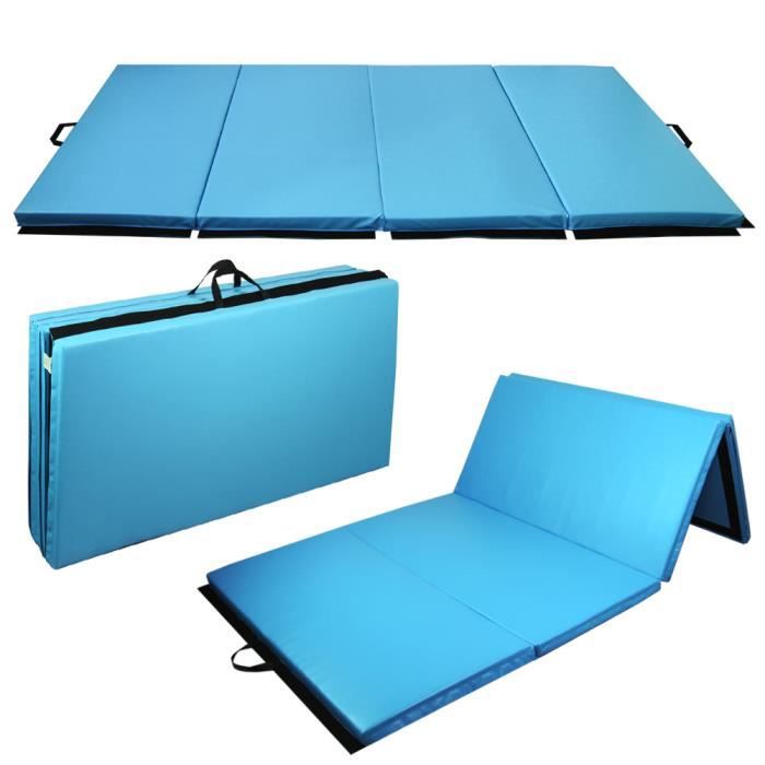 PRISP - Tapis de Sol 240cm pour Gymnastique et Fitness - Matelas de Gym  Épais de Pliable pour la Maison - 240 x 120 x 5 cm - Bleu - Cdiscount Sport