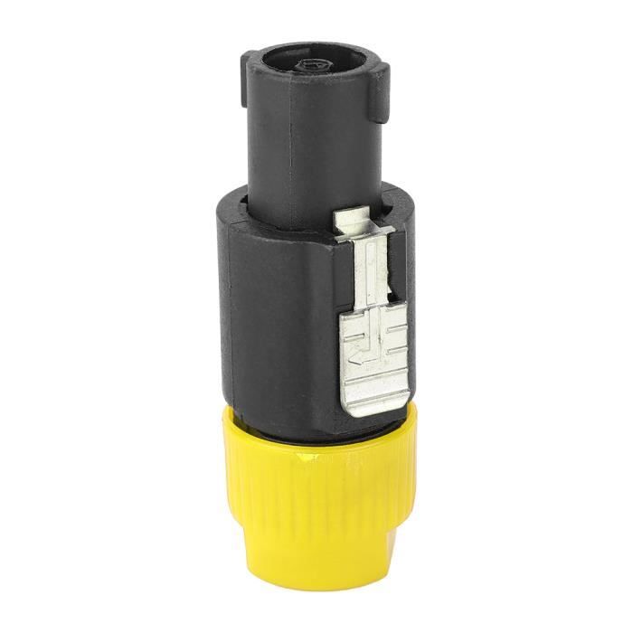 Lot 10 Connecteurs Speakon NL4FC Jaunes - 4 Broches Étanchés Pour Câbles Audio