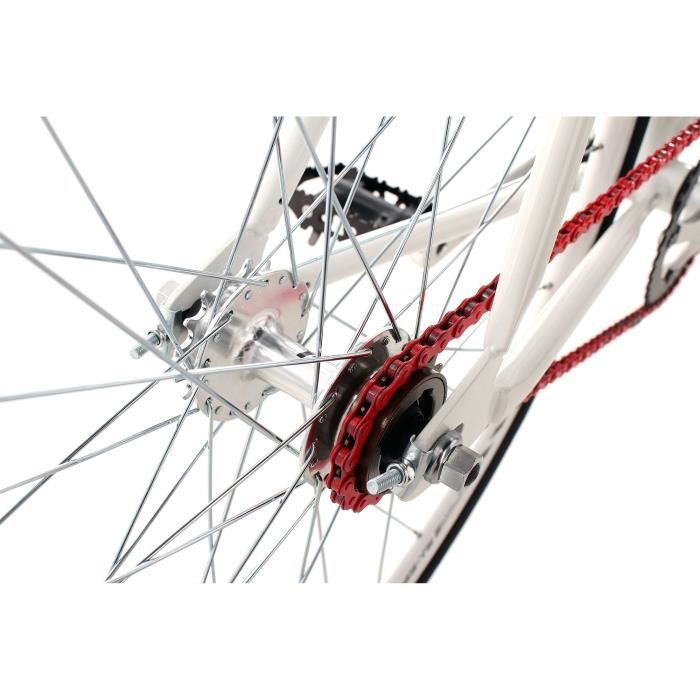 Fixie 28 Essence blanc TC 59 cm KS Cycling Cdiscount Sport