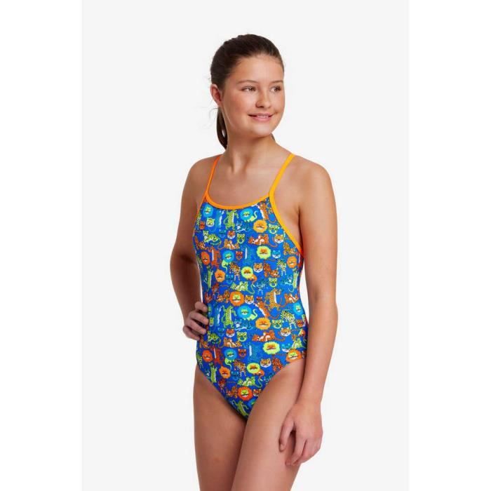 Funkita Fille 8 14 ans Big Cat Bash Diamond Back Maillot de bain Natation Fille 10 11 ans Novelty blue Cdiscount Pret a Porter