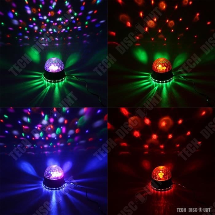 TD® Ampoule disco led couleur connecté RGB projecteur lampe ambiance scène  couleur changant éclairage scénique rotatif boule portabl - Cdiscount  Informatique