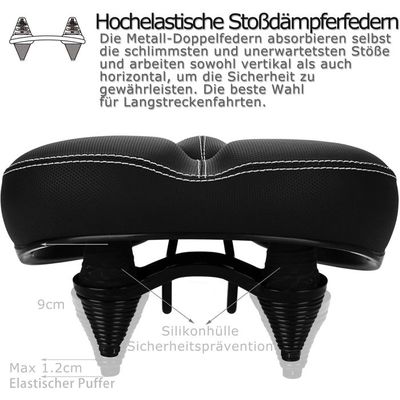 Selle DAWAY C40 Extra Large Mémoire De Forme | Confort Absolu VTT Route électrique