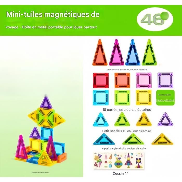 LeagoEra Construction Magnétiques Enfants 110 Pièces Jeu De Construction Magnetique Jeux Cadeau Pour Enfants 3 4 5 6 7 8 Ans 17497571 Fdbc 4807 8bf9 46d662aab85d