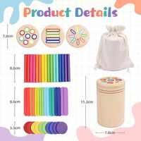 NOREO Jouet Montessori Bois Empilage Tri Formes Pastel - Éveil Bébé 12-18 Mois