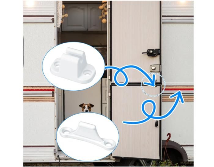Serrure Porte Caravane Camping-Car Système FF Noir - Remplacement Extérieur Robuste