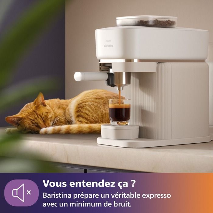 Machine à expresso Baristina BAR300/00 cafetière à grain Blanche