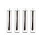 4 Pieds De Meuble Cuisine Canape Acier Chrome 20 Cm Ecrou A
