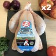 2 poulets fermiers "Blanc de NORMANDIE" Label Rouge - 2x1,4kg - France-0