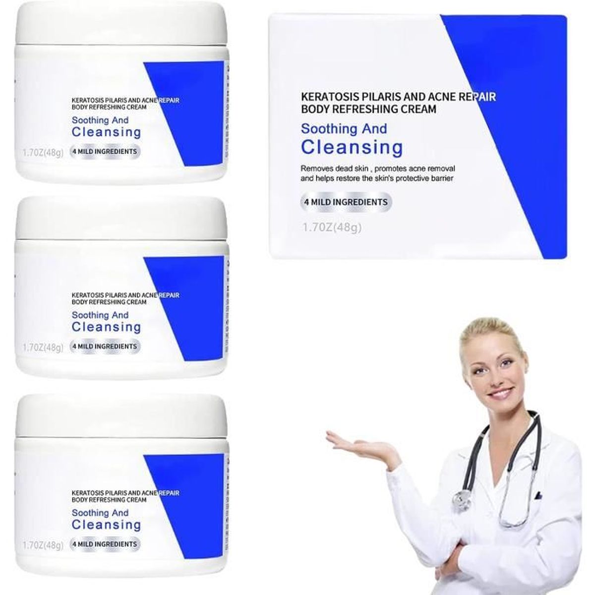 Oveallgo Keratosis Pilaris & Acne Treatment Body Refreshing Cream