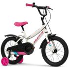 Vélo Enfant – So Sweet – Roues 16" – Age 5 à 7 ans – Stabilisateurs - Freins à étrier – Blanc – Produit HUFFY
