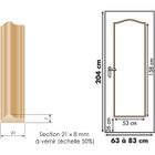 Panneau décoratif - SKYLAB - Chapeau de gendarme - Bois exotique - 21 mm largeur - Intérieur