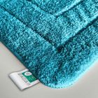 KARAT Tapis de bain Atlantis Rectangulaire Dos antidérapant Turquoise 60 x 100 cm