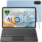 Blackview x Gemini AI 2.0 MEGA 2 WiFi Tablette 12" 90Hz, 36Go+256Go/SD 2 To,Android 15 WiFi 6, 9000mAh Bleu Avec Clavier K1