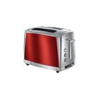 Russell Hobbs 23220-56 Grille-Pain, Toaster Luna, Cuisson Rapide, Contrôle Brunissage, Réchauffe Viennoiserie Inclus - Rouge