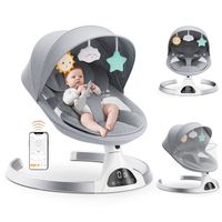 TTLIFE Transat balancelle pour Enfants, Balancelle et Berceau Pliable, avec télécommande et Bluetooth, Balancelle bébé Maximum 9kg