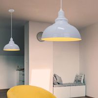 2 Pack Lustres Suspensions Industrielles Métal E27 Vintage Lampe de Plafond Abat-jour pour Cuisine Salle à manger Salon 