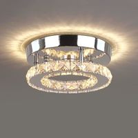 Plafonnier LED en cristal KIWAEZS - 3 couleurs réglables - pour salon chambre escalier bar cuisine