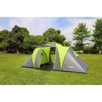KINGCAMP Tente de camping familiale 4 personnes TEMI - 2 chambres - imperméabilité 2000mm