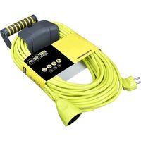 Masterplug Câble rallonge de courant 20 m,rallonge Schuko,extension électronique pour extérieur IP44,vert