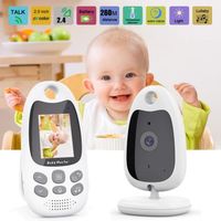 Babyphone ,Bébé Moniteur 2,4 GHz avec Capteur de Température Communication Bidirectionnelle Vision Nocturne