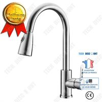 TD® 304 robinet coulissant en acier inoxydable dessin cuisine robinet d'eau chaude et froide peut faire pivoter le robinet d'évier