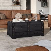 Coffres De Rangement En Bois De Manguier Brut VidaXL - Lot De 2, Tailles 70x35x35 Cm Et 58x28x28 Cm, Fait Main, Finition Cire