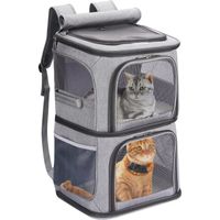 1 pièce Sac à dos double 2 en 1 pour petits chats et chiens,YSTP sac de transport portable pour animaux de compagnie, design ventilé