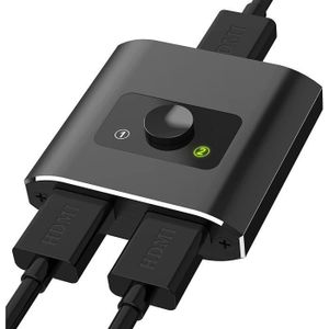 SWITCH HDMI 2.0b 4K 60Hz alimenté, 4 ports en entrée vers 1 sortie - Boitier métal, avec