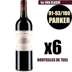 VIN ROUGE X6 Château Margaux 2004 75 cl AOC Margaux 1er Cru 