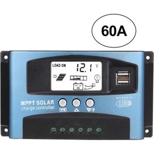 100A Contrôleur de carte de charge Contrôleur de charge solaire MPPT 40/50/60/100A Double affichage LCD LCD 12V 24V 
