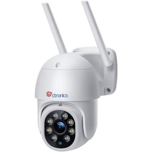 CAMÉRA IP PTZ Caméra de Surveillance WiFi Extérieure Caméra IP Suivi Automatique 1080P Rotation 355° 90° Audio Bidirectionnel Vision Nocturn
