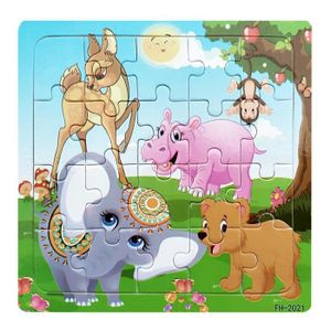 PUZZLE Kaki foncé - Puzzle en bois pour enfants, Jouet de