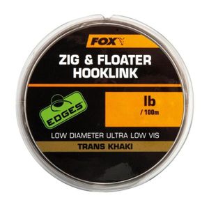 BAS DE LIGNE Fox Edges Zig and Floater Hooklink | Trans Khaki | 0.30mm | 15lb
