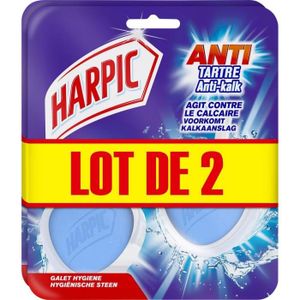 Harpic Blocs cuvette WC anti-tartre et désodorisant Eau Bleue (lot de 2) -  Produits Nettoyage Salles de Bainfavorable à acheter dans notre magasin