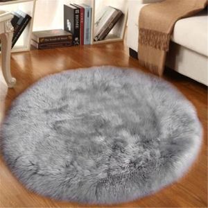 Tapis Rond Fausse Fourrure