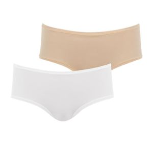 BOXER - SHORTY ATHENA Lot de 2 boxers  Seconde Peau Blanc FEMME