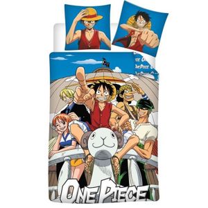 HOUSSE DE COUETTE ET TAIES One Piece - Parure de Lit Enfant Manga, Housse de 